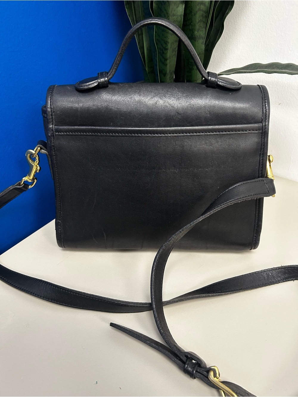 Vintage Coach 9870 Court bag, made in USA Black leather - Picture 4 of 6